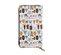 FEYUNYAN Long portefeuille en cuir de qualité supérieure pour femme, organiseur de cartes d'identité de grande capacité avec poche zippée, sac à main long pour femme (voyage, bureau, utilisation
