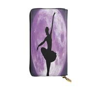 FEYUNYAN Long portefeuille en cuir de qualité supérieure pour femme, organiseur de cartes d'identité de grande capacité avec poche zippée, sac à main pour danse ballerine, portefeuille long pour femme