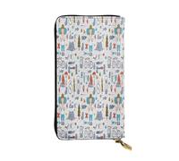 FEYUNYAN Long portefeuille en cuir pour femme, organiseur de cartes d'identité de grande capacité avec poche zippée, activités dans les terres sauvages, sac à main pour femme (voyage, utilisation