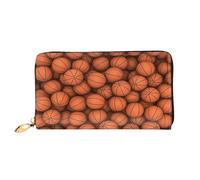 FEYUNYAN Long portefeuille en cuir pour femme, sac à main orange pour femme, blocage RFID, support de chéquier de grande capacité, plusieurs emplacements pour cartes, fermeture éclair, porte-monnaie