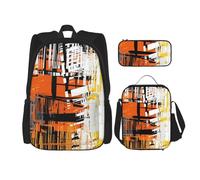 FEYUNYAN Lot de 3 sacs à dos résistants à l'eau, sac à déjeuner isotherme, trousse à crayons de grande capacité, palette de couleurs vives, sacs d'école pour voyage, bureau et activités de plein air