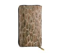 FEYUNYAN Petoskey Stone Portefeuille long en cuir de qualité supérieure pour femme, organiseur de cartes d'identité de grande capacité avec poche zippée, sac à main long pour femme (voyage, bureau