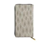 FEYUNYAN Petoskey Stone Portefeuille long en cuir de qualité supérieure pour femme, organiseur de cartes d'identité de grande capacité avec poche zippée, sac à main long pour femme (voyage, bureau