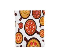 FEYUNYAN Porte-monnaie en cuir pour femme, nourriture pizza, portefeuille fin avec blocage RFID pour homme, mini pochette à fermeture éclair, organiseur de petits articles pour espèces, pièces de