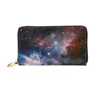 FEYUNYAN Portefeuille long en cuir pour femme, sac à main Univers Milky Way Galaxy, blocage RFID, grande capacité, plusieurs emplacements pour cartes, porte-monnaie à fermeture éclair, portefeuilles