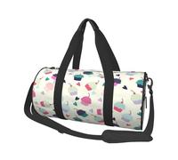 FEYUNYAN Sac de sport rond de grande capacité avec sangle réglable, résistant à l'eau pour le sport, la plage, les voyages en week-end, Cupcake Candy Hearts Sweet, Taille unique