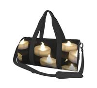 FEYUNYAN Sac de sport rond de grande capacité, pour bougies, sac de voyage spacieux avec sangle réglable, sac de sport résistant à l'eau pour le sport, la plage, les voyages en week-end, Bougie