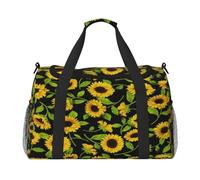 FEYUNYAN Sac fourre-tout extra large avec sangle réglable, résistant à l'eau avec poignées antidérapantes, beau tournesol, sac à bandoulière en sergé robuste pour salle de sport, week-end et sports de