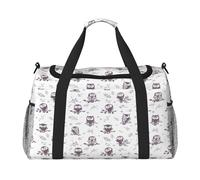 FEYUNYAN Sac fourre-tout extra large avec sangle réglable, résistant à l'eau avec poignées antidérapantes, branches d'arbre de hibou, sac à bandoulière en sergé robuste pour salle de sport, week-end