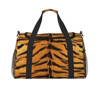 FEYUNYAN Sac fourre-tout extra large avec sangle réglable, résistant à l'eau avec poignées antidérapantes, style léopard, sac à bandoulière en sergé robuste pour salle de sport, week-end et sports de