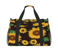 FEYUNYAN Sac fourre-tout extra large avec sangle réglable, résistant à l'eau avec poignées antidérapantes, beau tournesol, sac à bandoulière en sergé robuste pour salle de sport, week-end et sports de