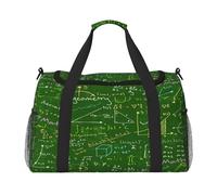 FEYUNYAN Sac fourre-tout extra large avec sangle réglable, sac de voyage résistant à l'eau avec poignées antidérapantes, question mathématique, sac à bandoulière en sergé robuste pour salle de sport