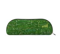 FEYUNYAN Trousse à crayons de grande capacité pour l'école et les voyages, pochette à stylos pour questions mathématiques, organiseur en demi-cercle en cuir pour garçons, filles, adolescents