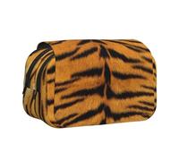 FEYUNYAN Trousse à crayons double couche, grande capacité en tissu Oxford durable, organiseur de papeterie pour fournitures scolaires, examens de voyage, sac de rangement style léopard pour fille et