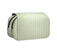 FEYUNYAN Trousse à crayons double couche, grande capacité en tissu Oxford durable, organiseur de papeterie pour fournitures scolaires, examens de voyage, sac de rangement rayé pour fille et garçon, 20