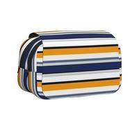 FEYUNYAN Trousse à crayons double couche, grande capacité en tissu Oxford durable, organiseur de papeterie pour fournitures scolaires, examens de voyage, sac de rangement rayé pour fille et garçon, 20