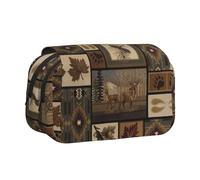 FEYUNYAN Trousse à crayons double couche, grande capacité en tissu Oxford durable, organiseur de papeterie pour fournitures scolaires, examens de voyage, sac de rangement pour animaux sauvages pour