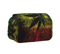 FEYUNYAN Trousse à crayons double couche, grande capacité en tissu Oxford durable pour fournitures scolaires, examens de voyage, sac de rangement pour fille et garçon, 20 x 11 x 10 cm, Drapeau