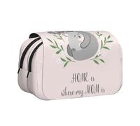 FEYUNYAN Trousse à crayons double couche, grande capacité en tissu Oxford durable pour fournitures scolaires, examens de voyage, sac de rangement mignon pour maman koala pour fille et garçon, 20 x 11