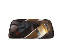 FEYUNYAN Trousse à crayons en cuir PVC de qualité supérieure, 8 x 5,5 x 20,5 cm, pochette à crayons en forme d'épée du samouraï japonais, pochette de voyage étanche avec rembourrage anti-rayures pour