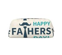 FEYUNYAN Trousse à crayons en cuir PVC de qualité supérieure, 8 x 5,5 x 20,5 cm, pochette à crayons Happy Fathers Day, pochette de voyage étanche avec rembourrage anti-rayures pour l'école, le bureau,