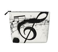 FEYUNYAN Trousse de maquillage résistante à l'eau pour femme, trousse de maquillage avec fermeture éclair, pochette légère pour articles de toilette, fournitures artistiques, note de musique, faux