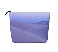 FEYUNYAN Trousse de maquillage résistante à l'eau pour femme, trousse de maquillage avec fermeture éclair, pochette légère pour articles de toilette, fournitures artistiques, faux chanvre du désert