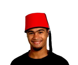 Fez Religion - BOLAND - Rouge - Adulte - Chapeau en feutre avec liseré et gland noir