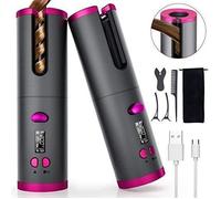 Fezax - Fer à Friser Automatique Sans Fil, Fers à Boucler Sans Fil Portables Avec écran Lcd, 6 Température Réglable, Boucleur a