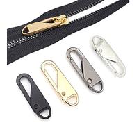 Fezf 12 PCS Curseur Fermeture Eclair Tirette Fermeture Eclair Remplacement Universelle tirettes de Fermeture Fermeture Eclair métal Fermeture Eclair Reparation Zipper Pull Replacement