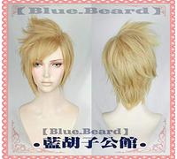 FF15 Final Fantasy XV Cosplay Prompto Argentum court lin Blonde Cosplay Costume perruque résistance à la chaleur Fiber cheveux + casquette de perruque gratuite