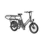 FF20 CUV Vélo cargo électrique pliant Gris canon de fusil 20x3 pouces 250W Batterie amovible 48V 24Ah