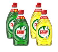 FFairy Original & Lemon Lot de vaisselle liquide vaisselle 320 ml | 2 Green Original & 2 Citron | Formule de coupe de graisse puissante avec des parfums frais | Hautement concentré