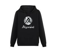 FFANZUOYOU Algorand Crypto Blockchain Algo Token Unisex Sweatshirts Graphic Print Mens Hooded Black Sweater L