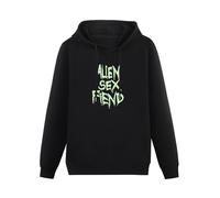 FFANZUOYOU Alien Sex Fiend Unisex Sweatshirts Graphic Print Mens Hooded Black Sweater XL