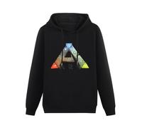 FFANZUOYOU Ark Survival Evolved Unisex Sweatshirts Graphic Print Mens Hooded Black Sweater L