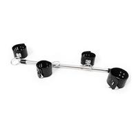 FFBHBLD Barre D'écartement en Métal avec Menottes Réglables pour Poignets et Chevilles, Ensemble Bondage Jouet Sexuel Érotique pour Amateurs de Bondage Couples Débutants et Professionnels