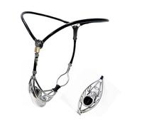 FFBHBLD Ceinture de Chasteté SM en Acier Inoxydable, Cage à Pénis avec Scrotum, Cage à Pénis, Culotte Chasteté, Esclave Fétichiste Érotique Extrême, Jouets Sexuels pour Adultes pour Hommes