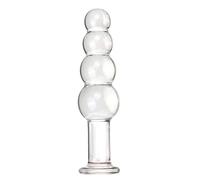 FFBHBLD Gode Anal Géant en Verre Transparent, Très Grand Gode en Verre, Plug Anal en Cristal Lisse, Dilatateur D'anus, Perles Anales, Vagin, Masturbation, Jouets Sexuels SM