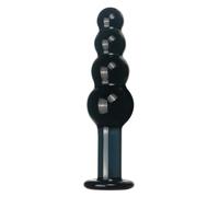 FFBHBLD Gode Anal Géant en Verre Transparent, Très Grand Gode en Verre, Plug Anal en Cristal Lisse, Dilatateur D'anus, Perles Anales, Vagin, Masturbation, Jouets Sexuels SM,Schwarz