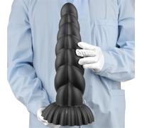 FFBHBLD Gode Anal Géant Spiralé Réaliste 37,5 Cm, Plug Anal XXL Extra-Large avec Ventouse, Masturbateur Vaginal, Massage de la Prostate, Plug Anal en Silicone