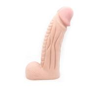 FFBHBLD Gode Anal Réaliste, Énorme Plug Anal avec Gros Testicules, Réplique de Pénis Vagin Masturbation, Jouet Sexuel pour Femmes et Hommes,Rosa-38.2 * 10.2cm - XXL