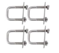 FFCJJD Lot de 4 Pinces carrées M6 à Angle Droit, Clip de Fixation de Tuyau avec écrous et Pinces d'angle de Plaque de Cadre pour remorque de Bateau de Ski