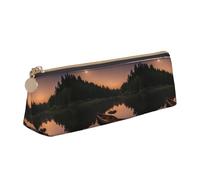 FFCVZAA Moonlit Canoe Allagash River Print Convenience Pencil Case Pen Pouch School College Office Boys Girls Study Supplies