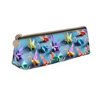 FFCVZAA Trousse à crayons en papier origami multicolore avec impression grues pour l'école, le bureau, les garçons et les filles