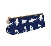 FFCVZAA Trousse à crayons motif requin avec différents gestes imprimés pratique pour l'école, le bureau, les garçons et les filles