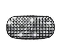 FFCVZAA Trousse à crayons tendance à paillettes argentées pour voyage, trousse de maquillage, trousse de toilette pour étudiant, Noir , Taille unique, Organiseur de sac