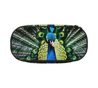 FFCVZAA Trousse à crayons tendance avec imprimé paon frais - Trousse de maquillage pour école et étudiant, Noir , Taille unique, Organiseur de sac