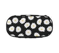 FFCVZAA Trousse de toilette tendance avec imprimé marguerite blanche 2, Noir , Taille unique, Organiseur de sac