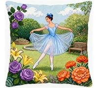 FFDONGTEGO Latch Hook Cushion Kits,Danseuse de ballet dans le jardin,Crochet Kit DIY Throw Pillow Covers Kits With Latch Hook Tool Fit For Kids And Adults,43x43cm